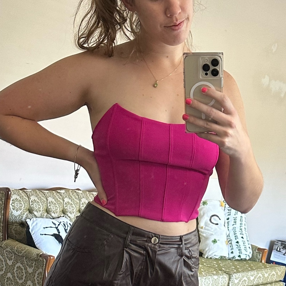 Pink corset top